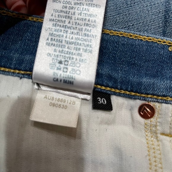 Seven 7 for all Mankind Womens Cut Off Denim Shorts Size 30 Frayed Raw EUC - Picture 6 of 11